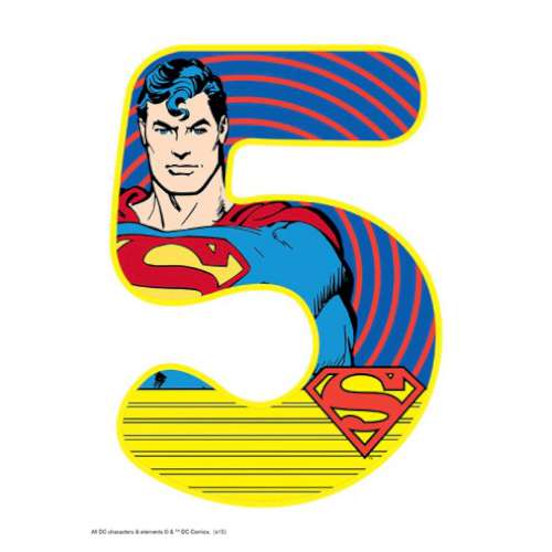 Superman Number 5 Edible Icing Image - Click Image to Close